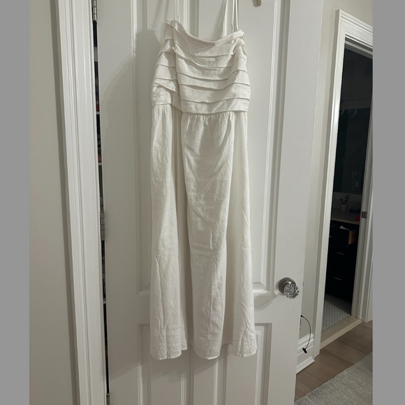 Gap "New Off-White" Linen-Blend Midi Dress NWT - Picture 3 of 8